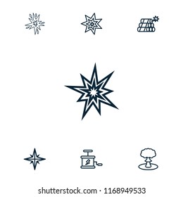 Ignition icon. collection of 7 ignition outline icons such as explode, dynamite. editable ignition icons for web and mobile.