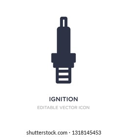 ignition icon on white background. Simple element illustration from Transportation concept. ignition icon symbol design.