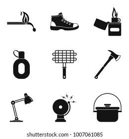Ignition icons set. Simple set of 9 ignition vector icons for web isolated on white background
