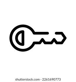 Ilustración del diseño del símbolo del vector de la llave de contacto
