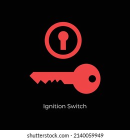 Ignition Switch Sign Symbol Car Dashboard