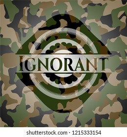 Ignorant on camo pattern