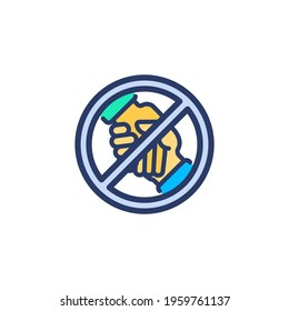 Ignore Handshake icon in vector. Logotype