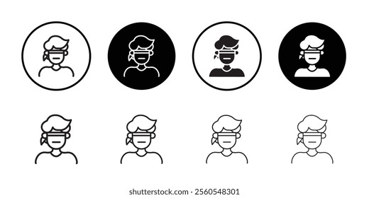 Ignore icon Thin line flat illustration