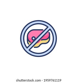 Ignore Meat icon in vector. Logotype