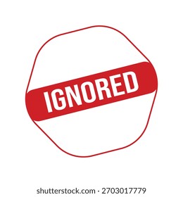 Ignore Rubber Stamp Seal Vector