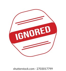 Ignore Rubber Stamp Seal Vector
