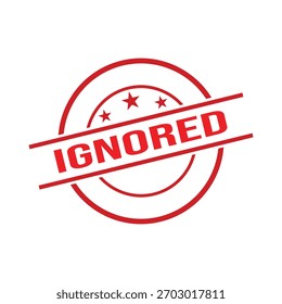 Ignore Rubber Stamp Seal Vector