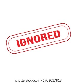 Ignore Rubber Stamp Seal Vector