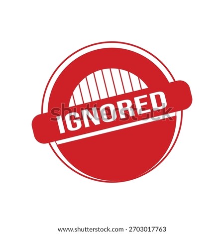Ignore Rubber Stamp Seal Vector