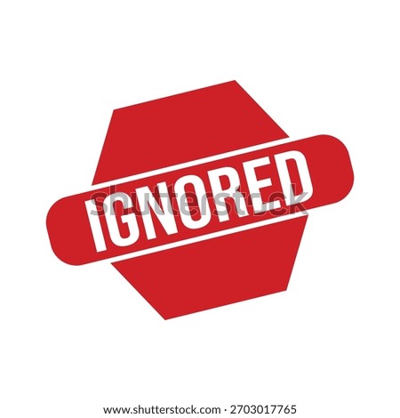 Ignore Rubber Stamp Seal Vector