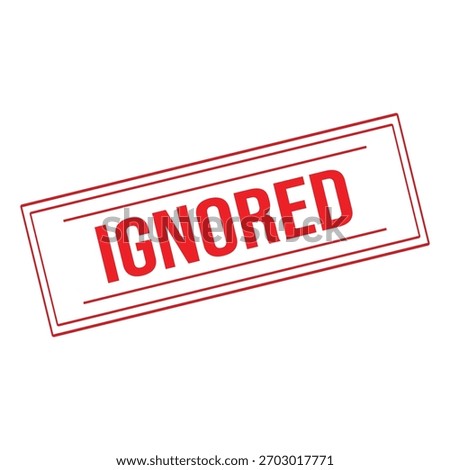 Ignore Rubber Stamp Seal Vector