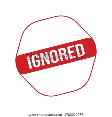 Ignore Rubber Stamp Seal Vector