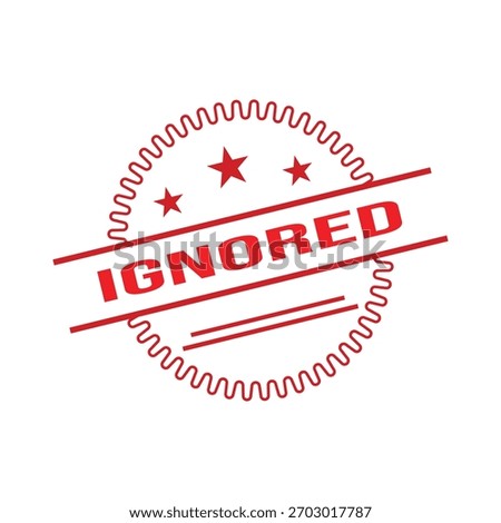 Ignore Rubber Stamp Seal Vector