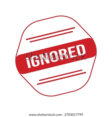 Ignore Rubber Stamp Seal Vector