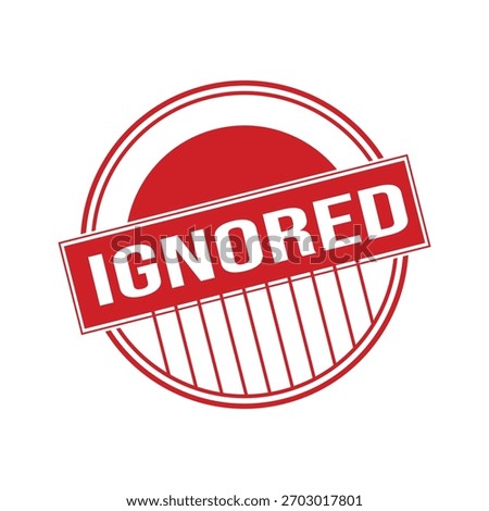 Ignore Rubber Stamp Seal Vector