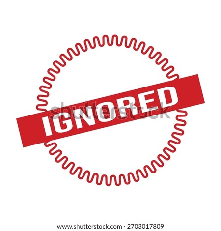 Ignore Rubber Stamp Seal Vector