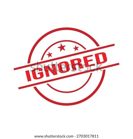 Ignore Rubber Stamp Seal Vector