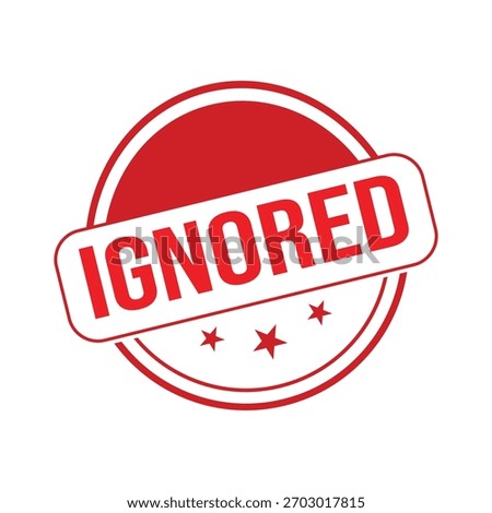 Ignore Rubber Stamp Seal Vector