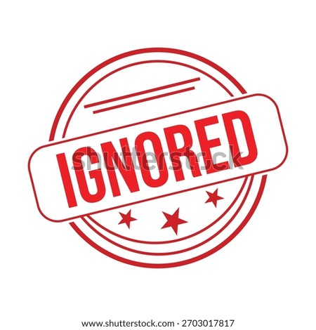 Ignore Rubber Stamp Seal Vector