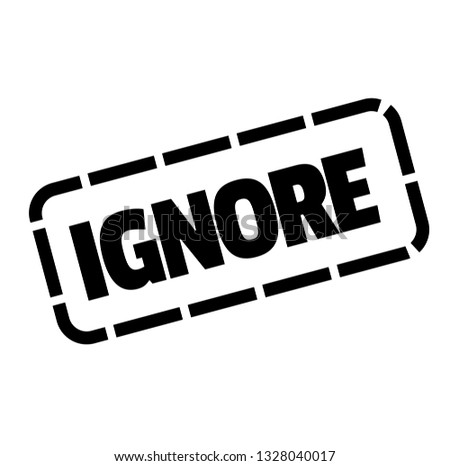 ignore stamp on white