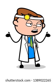 Ignoring - Professional Cartoon Doctor Vector Illustration