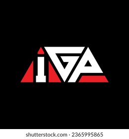 IGP triangle letter logo design with triangle shape. IGP triangle logo design monogram. IGP triangle vector logo template with red color. IGP triangular logo Simple, Elegant, and Luxurious design.