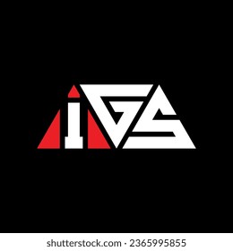 IGS triangle letter logo design with triangle shape. IGS triangle logo design monogram. IGS triangle vector logo template with red color. IGS triangular logo Simple, Elegant, and Luxurious design.