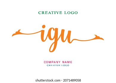 IGU lettering logo is simple, easy to understand and authoritative