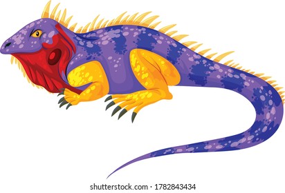 Iguana Cartoon Vector Art And Illustration