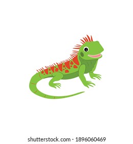 iguana flat icon design animals