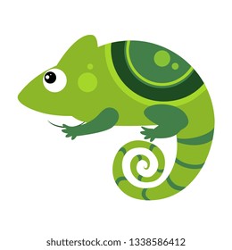 Iguana. Funny Alphabet, Animal Vector Illustration