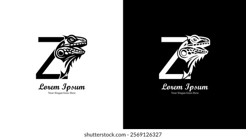 
iguana head logo design combined with the letter Z