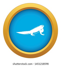 Iguana icon blue vector isolated on white background for any design