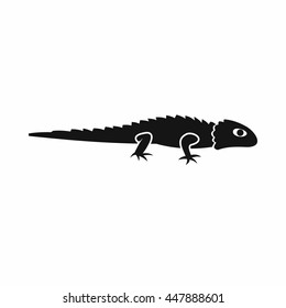 Iguana icon in simple style isolated vector illustration. Reptiles symbol