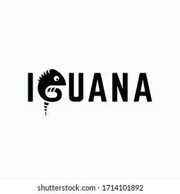 Iguana Logo Concept Black And White