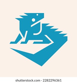 Iguana Logo. Icon design. Template elements