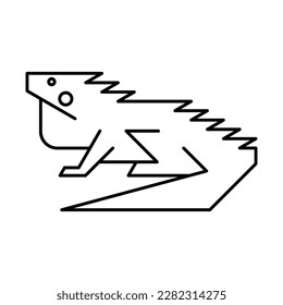 Iguana Logo. Icon design. Template elements