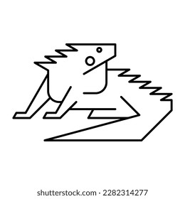Iguana Logo. Icon design. Template elements