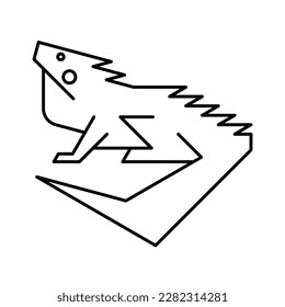 Iguana Logo. Icon design. Template elements