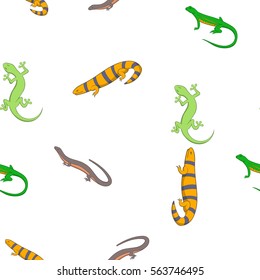Iguana pattern. Cartoon illustration of iguana vector pattern for web