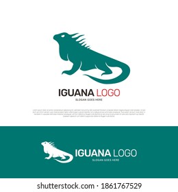 Iguana Reptile Logo Icon Symbol Design