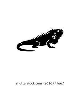 Iguana Side Pose with Spikes Simple Icon