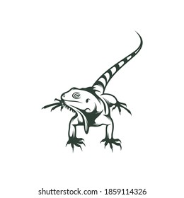 Iguana Vektorgrafik einzeln auf weißem Hintergrund. kreatives Design.