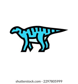 iguanodon dinosaur animal color icon vector. iguanodon dinosaur animal sign. isolated symbol illustration