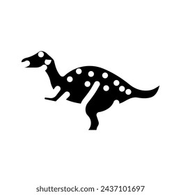 iguanodon dinosaur animal glyph icon vector. iguanodon dinosaur animal sign. isolated symbol illustration