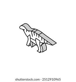 iguanodon dinosaur animal ícone isométrico vetor. iguanodon dinosaur animal sinal. símbolo isolado ilustração