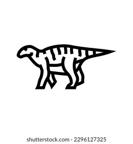 iguanodon dinosaur animal line icon vector. iguanodon dinosaur animal sign. isolated contour symbol black illustration