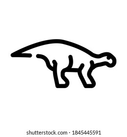 iguanodon dinosaur line icon vector. iguanodon dinosaur sign. isolated contour symbol black illustration