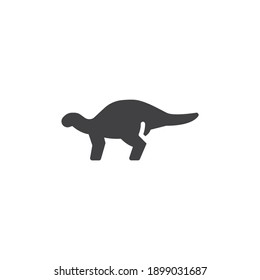 Iguanodon dinosaur vector icon. filled flat sign for mobile concept and web design. Iguanodon glyph icon. Symbol, logo illustration. Vector graphics